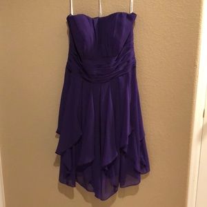 Purple Strapless Summer Dress